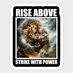 Rise Above Strike with Power Motivation Fitness Sticker